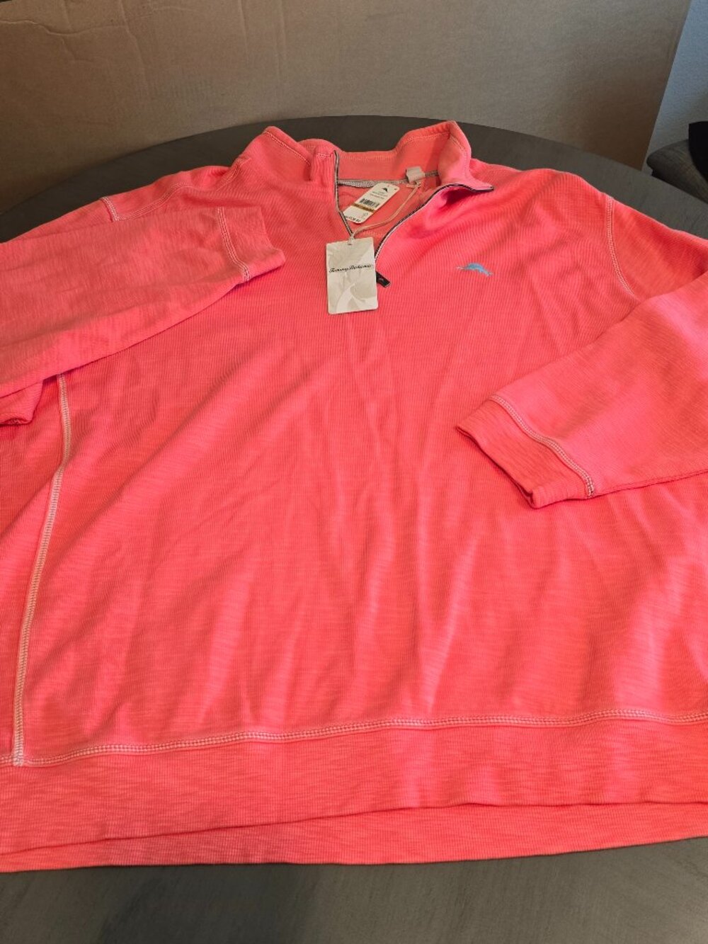 Tommy Bahama Tobago Bay Mens 4XL Big Coral Half Zip Pullover NWT